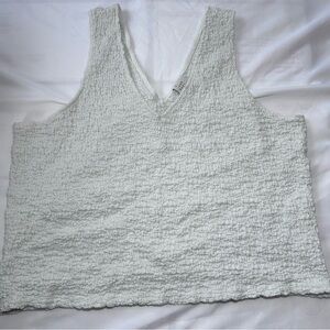 A New Day Green Smocked Sleeveless Tank Top